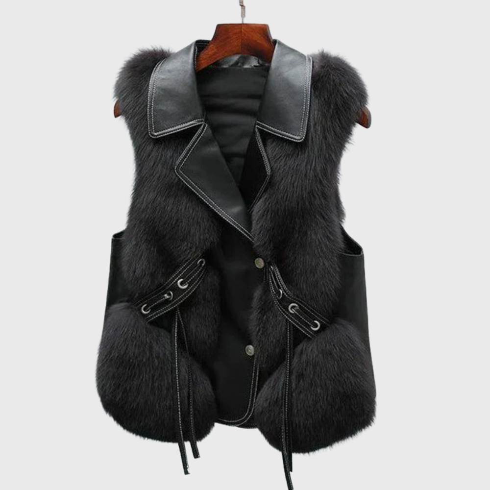 Alessia™ | Elegant Leren Gilet