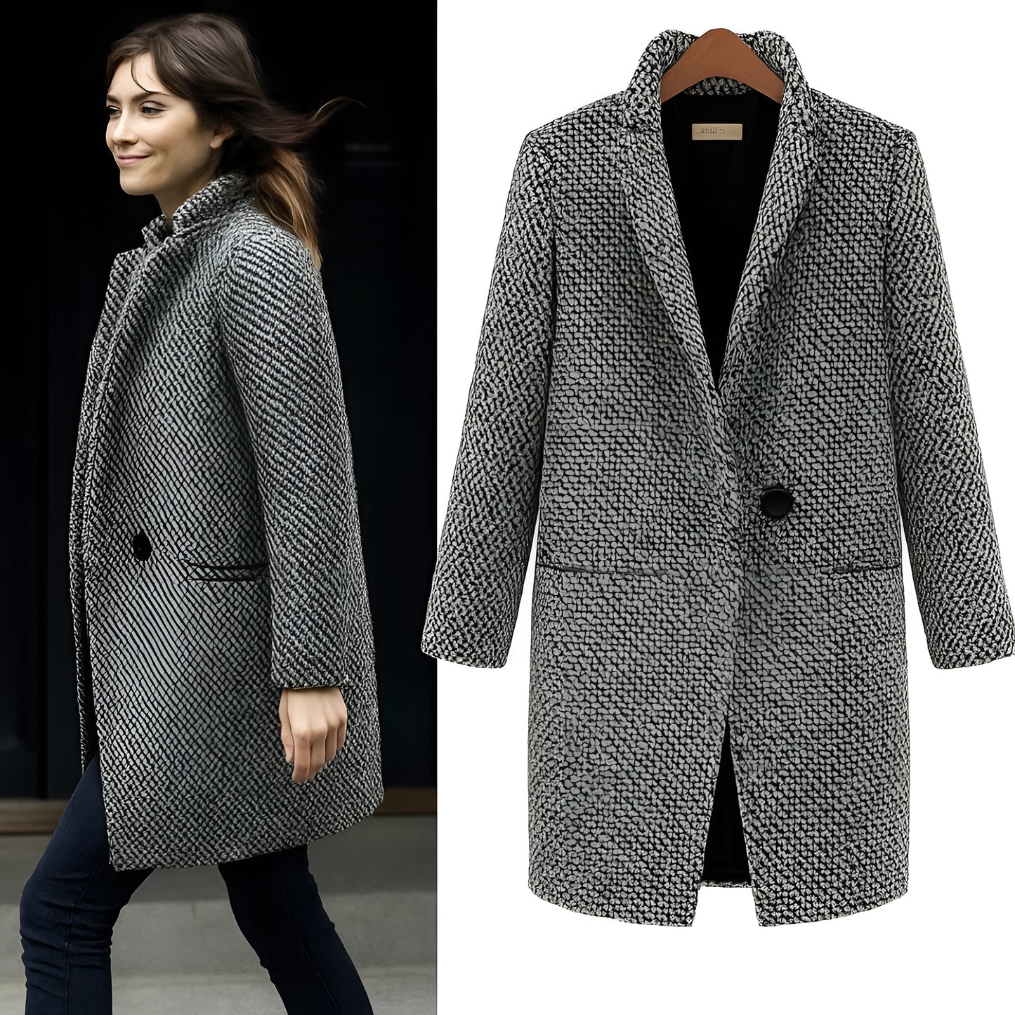 Camilla™ | Cappotto Elegante in Lana Mista