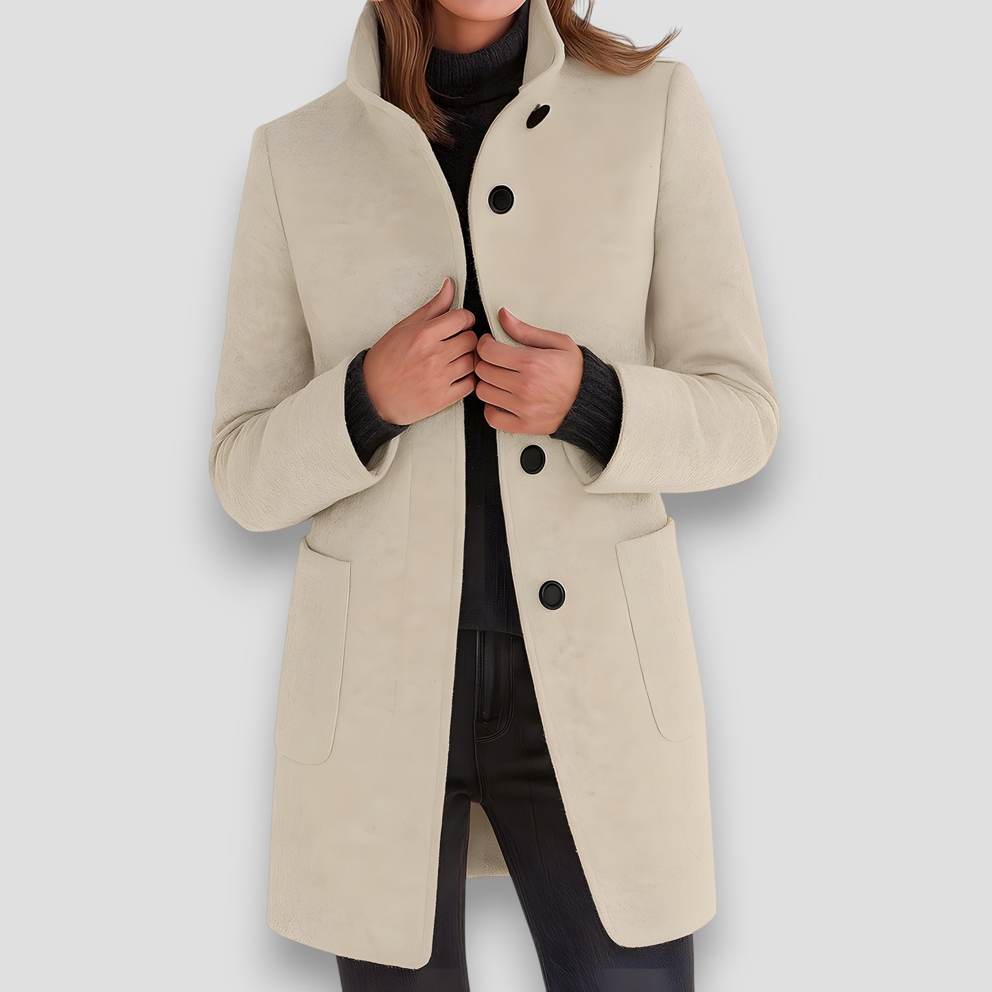 Clara™ | Cappotto Elegante in Lana Mista