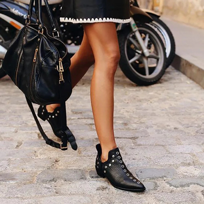 Chiara™ | Stivaletti boho chic da donna in camoscio/pelle con borchie