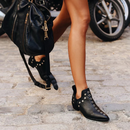 Chiara™ | Stivaletti boho chic da donna in camoscio/pelle con borchie