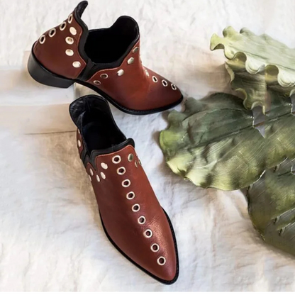 Chiara™ | Stivaletti boho chic da donna in camoscio/pelle con borchie