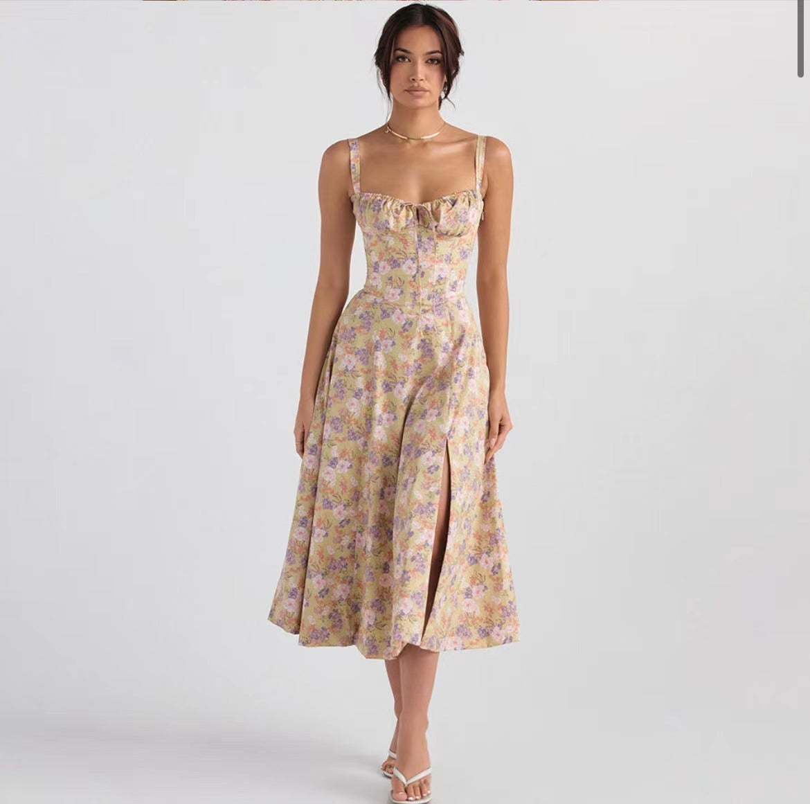 Fiori lilla e bianchi / 3XL
