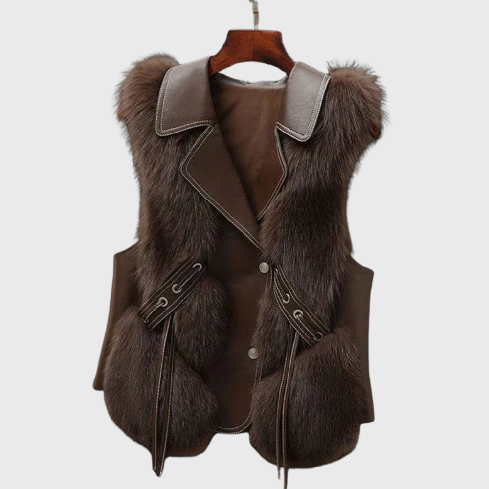 Alessia™ | Elegant Leren Gilet
