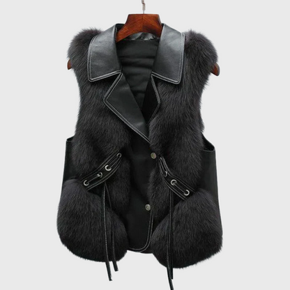 Alessia™ | Elegant Leren Gilet