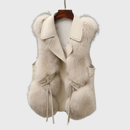 Alessia™ | Elegant Leren Gilet