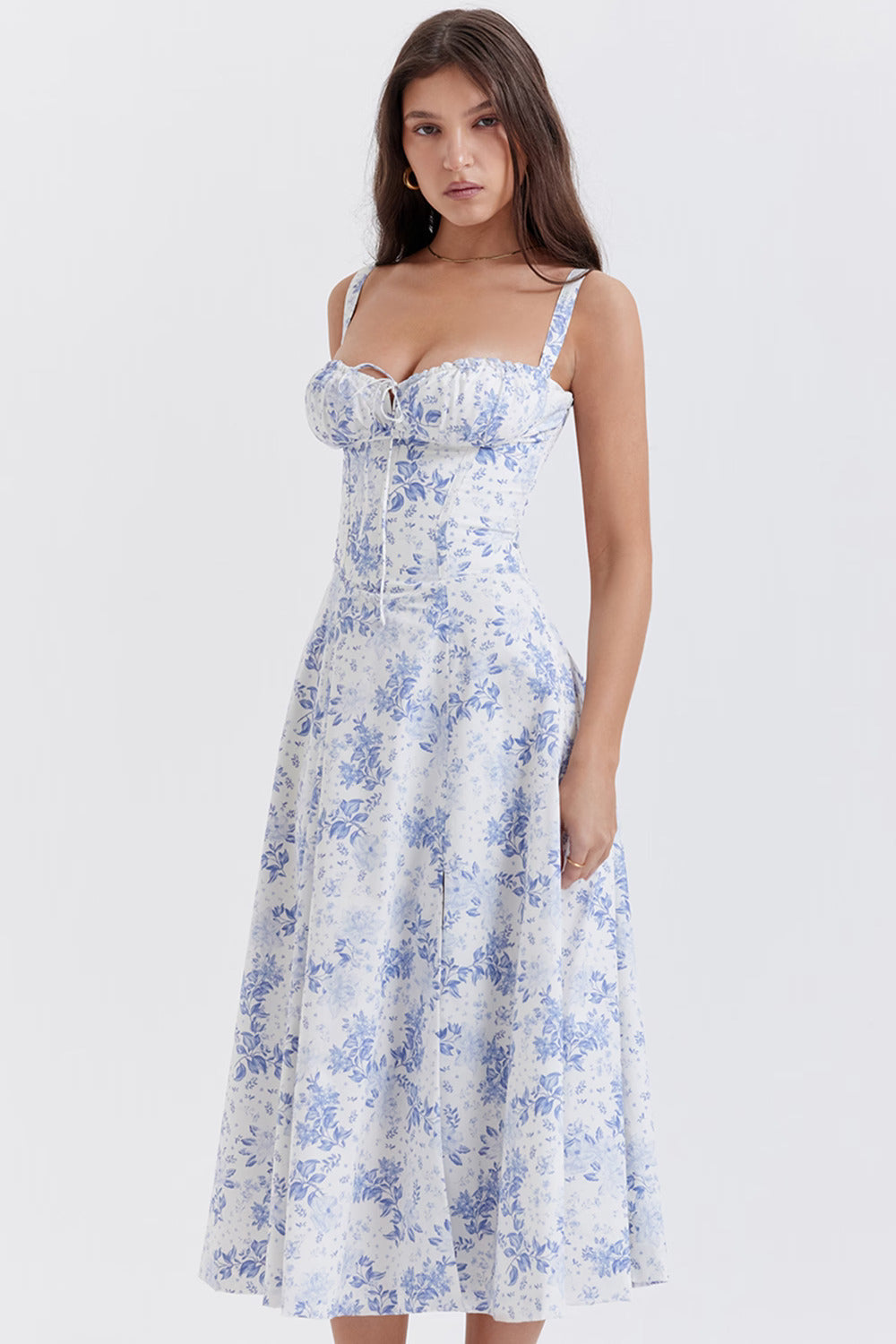 Fiori blu / 3XL